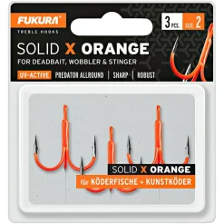 Lieblingsku00f6der Raubfischangeln-Zubehör|Angelhaken<Lieblingsköder Fukura Solid X Drillinge (orange)