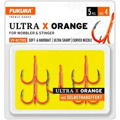 Lieblingsku00f6der Raubfischangeln-Zubehör|Angelhaken<Lieblingsköder Fukura Ultra X Drillinge (orange)