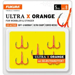 Lieblingsku00f6der Raubfischangeln-Zubehör|Angelhaken<Lieblingsköder Fukura Ultra X Drillinge (orange)
