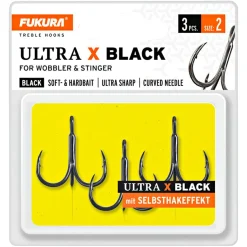 Hot Lieblingsku00f6der Lieblingsköder Fukura Ultra X Drillinge (black)