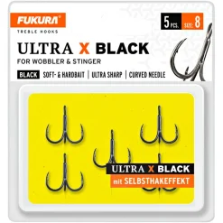 Hot Lieblingsku00f6der Lieblingsköder Fukura Ultra X Drillinge (black)