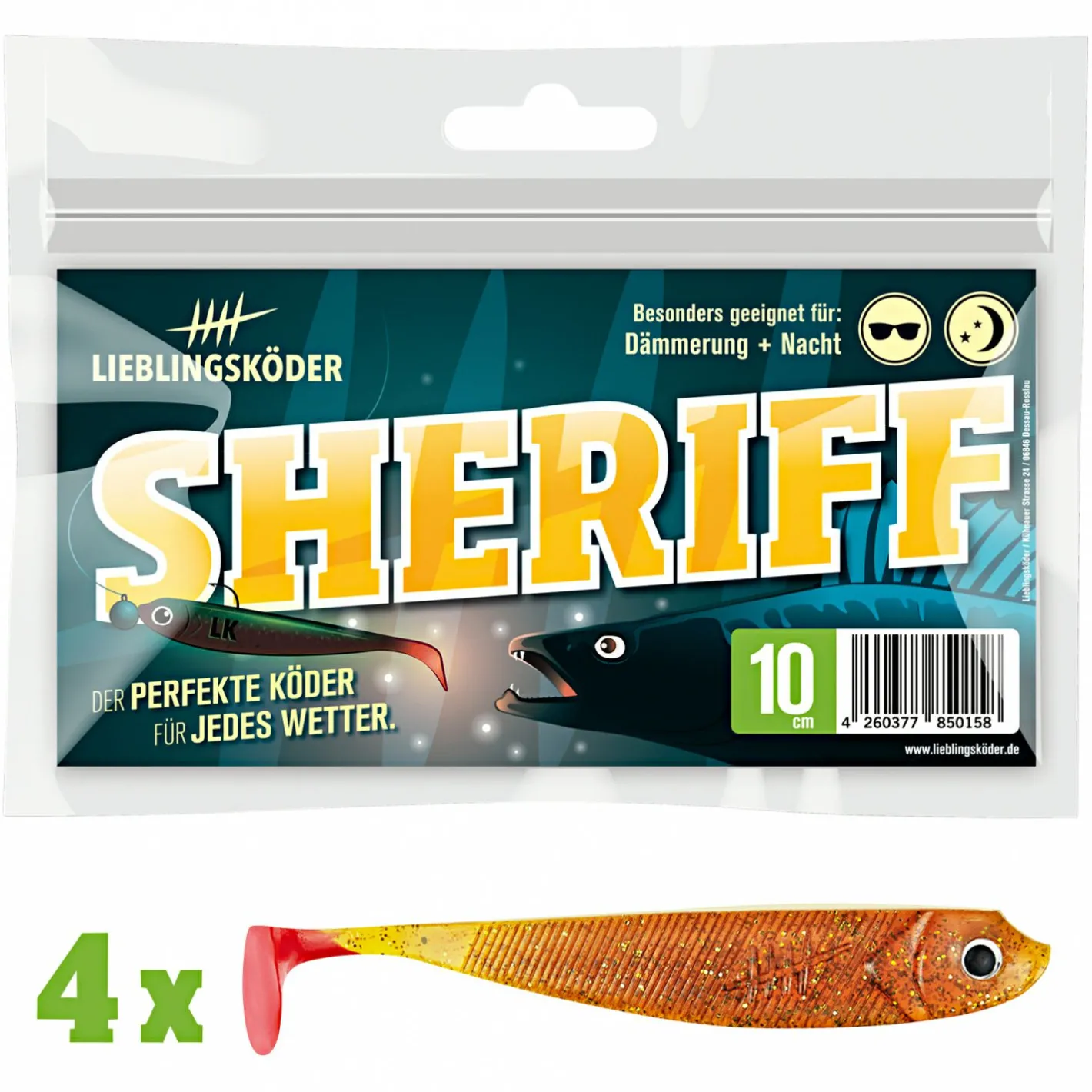 Lieblingsku00f6der Gummiköder ·Gummifische & Shads|Raubfischangeln Kunstköder<Lieblingsköder Gummifisch Zanderköder (10 cm, Sheriff)