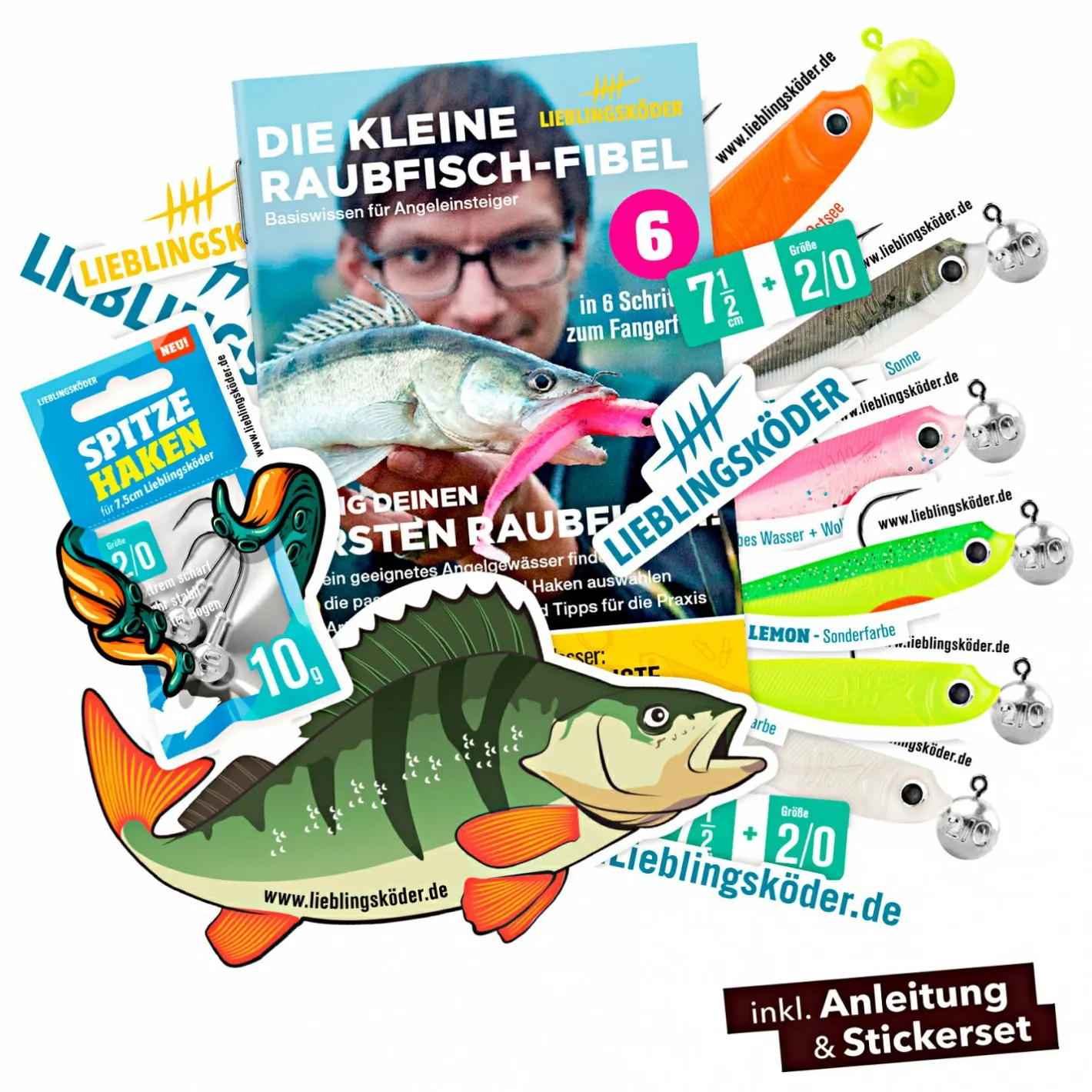Lieblingsku00f6der Gummiköder ·Gummifische & Shads|Raubfischangeln Kunstköder<Lieblingsköder Gummifisch Barschköder (7,5 cm, Ultimate Collection Trübes Wasser)