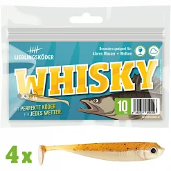 New Lieblingsku00f6der Lieblingsköder Gummifisch Zanderköder (10 cm, Whisky)