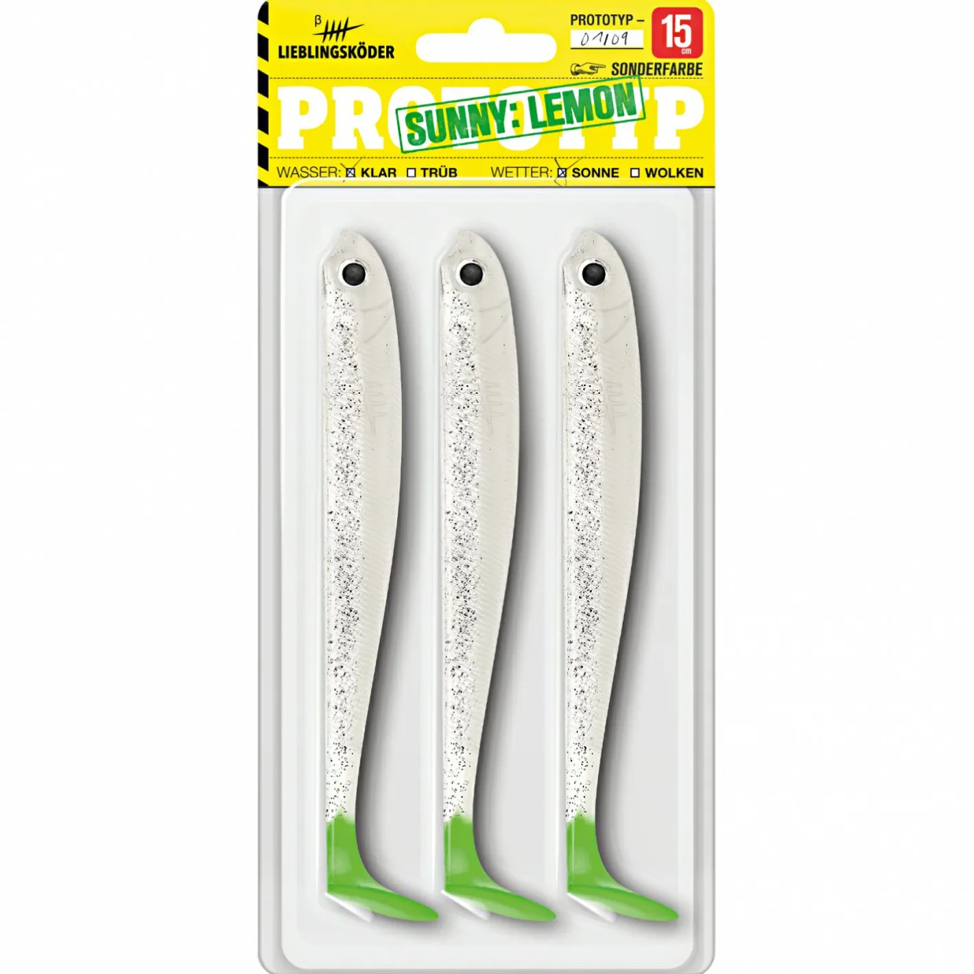 Outlet Lieblingsku00f6der Lieblingsköder Gummifisch Hechtköder (15 cm, Sunny Lemon)