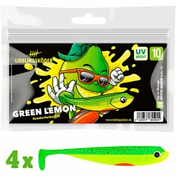 Lieblingsku00f6der Gummiköder ·Gummifische & Shads|Raubfischangeln Kunstköder<Lieblingsköder Gummifisch Zanderköder (10 cm, Green Lemon)