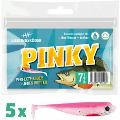 Discount Lieblingsku00f6der Lieblingsköder Gummifisch Barschköder (7,5 cm, Pinky)