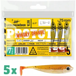 Lieblingsku00f6der Gummiköder ·Gummifische & Shads|Raubfischangeln Kunstköder<Lieblingsköder Gummifisch Barschköder (7,5 cm, Whisky Orange)