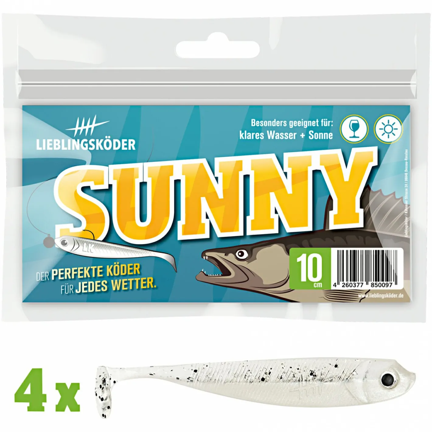 Lieblingsku00f6der Gummiköder ·Gummifische & Shads|Raubfischangeln Kunstköder<Lieblingsköder Gummifisch Zanderköder (10 cm, Sunny)