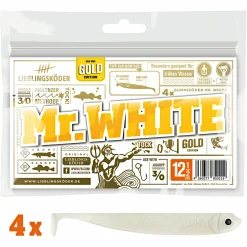 Clearance Lieblingsku00f6der Lieblingsköder Gummifisch Zanderköder (12,5 cm, Mr. White)
