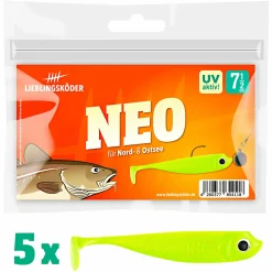 Hot Lieblingsku00f6der Lieblingsköder Gummifisch Barschköder (7,5 cm, Neo)