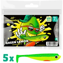 Outlet Lieblingsku00f6der Lieblingsköder Lieblingsköder Green Lemon Gummifisch