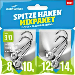Lieblingsku00f6der Raubfischangeln Kunstköder|Jigköpfe & Köder-Rasseln<Lieblingsköder Lieblingsköder Spitze Haken 3/0 Mixpaket