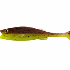 LMAB Gummiköder ·Gummifische & Shads<KØFI Perch Shad (Green Pumpkin Chartreuse)