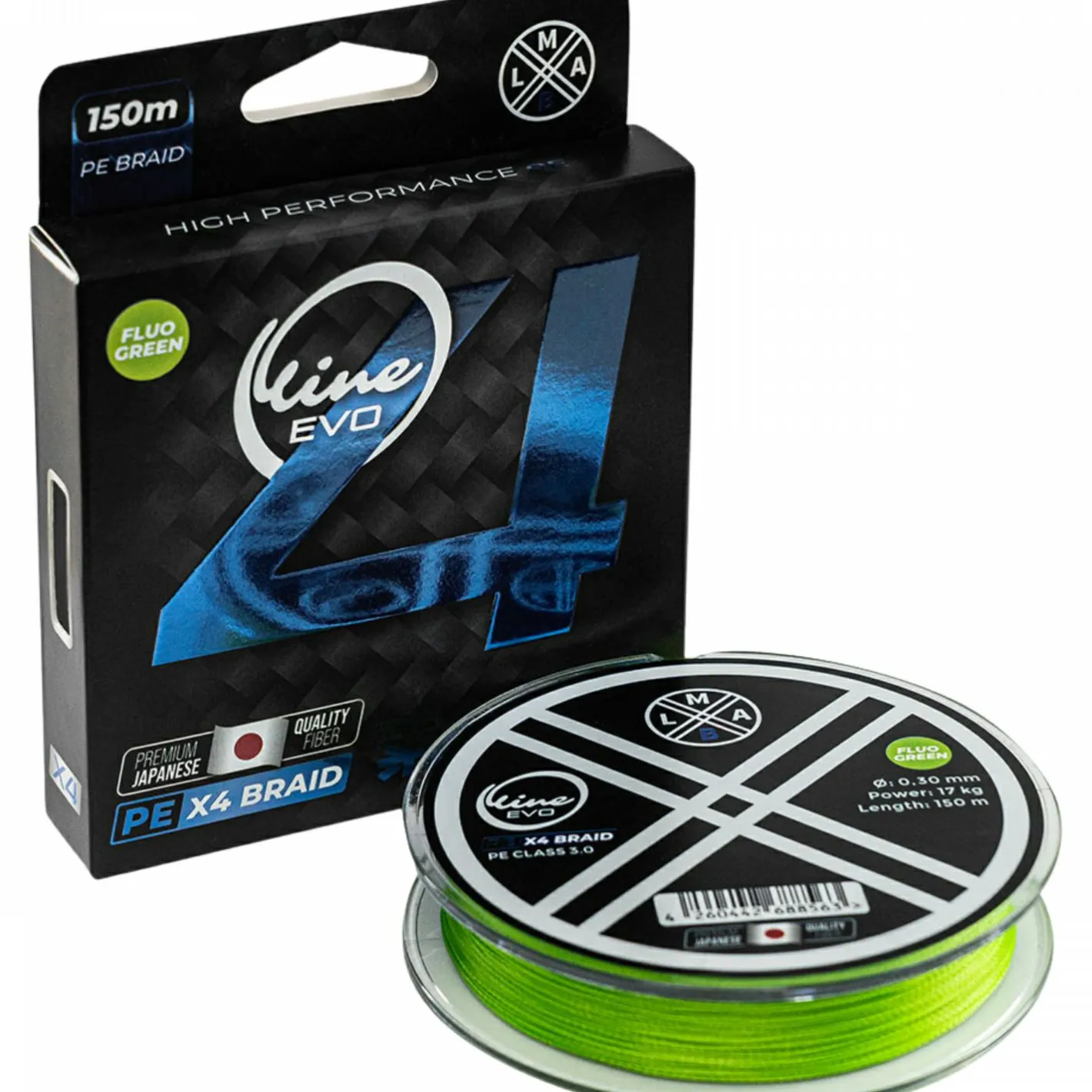 LMAB Geflochtene Schnüre<O-Line Evo PE X4 (Fluo Green)