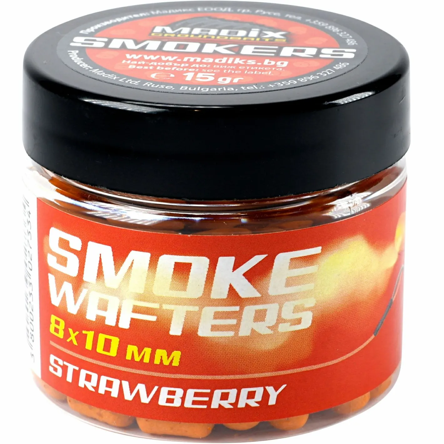 MadiX Karpfenfutter|Karpfenfutter·Boilies & Popup Boilies<Smoking Dumbell Wafter (Strawberry)