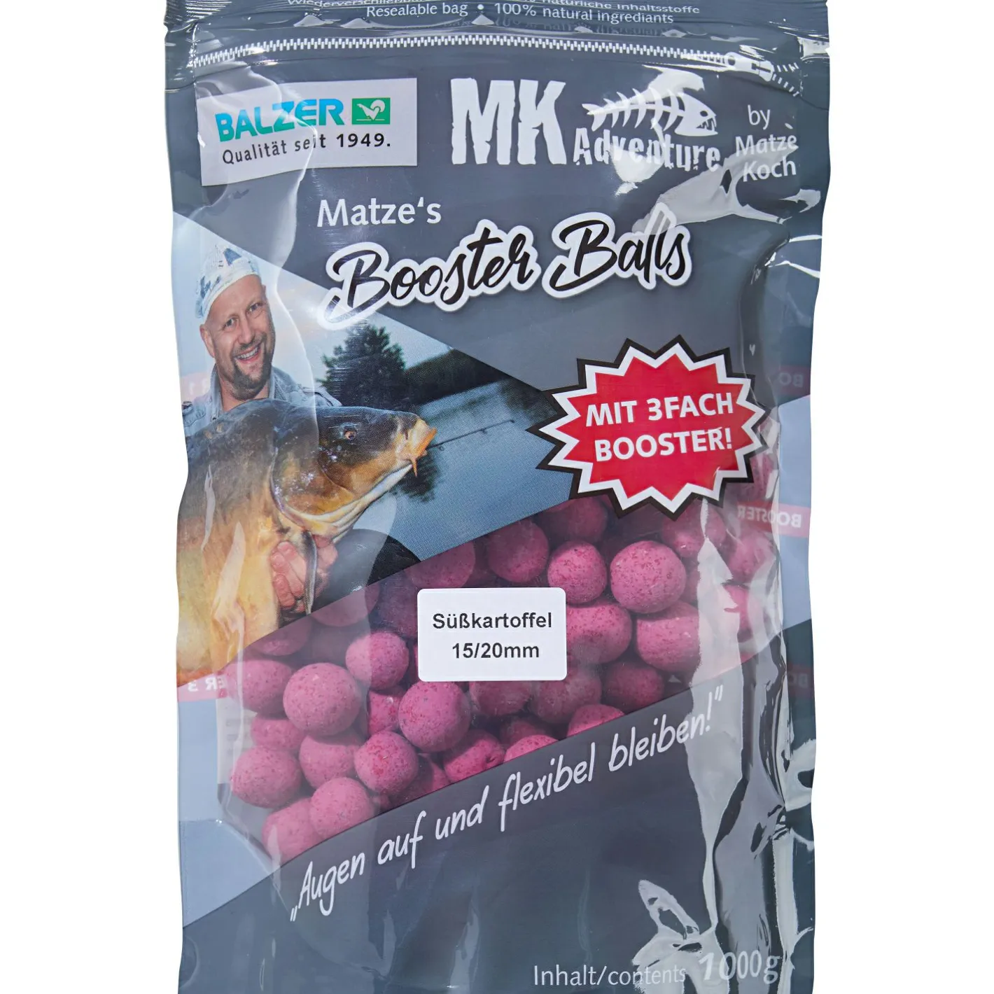 Matze Koch Karpfenfutter·Boilies & Popup Boilies|Karpfenfutter<Boilies Booster Balls Special Edition (Süßkartoffel)