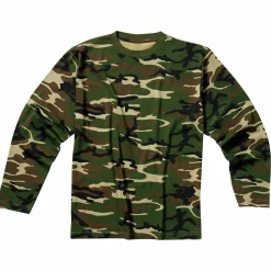Clearance Miltec Langarm-Shirt (Woodland)