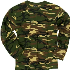 Clearance Miltec Langarm-Shirt (Woodland)