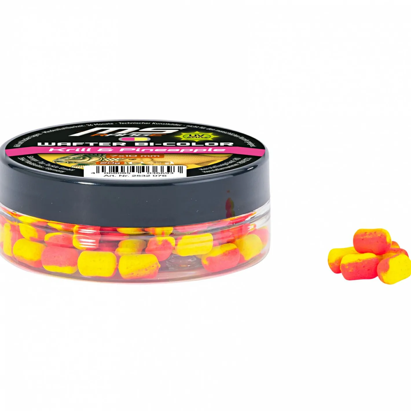 MS Range Karpfenfutter·Boilies & Popup Boilies|Karpfenfutter<Wafter Bi-Color Dumbells (Krill & Pineapple)