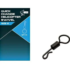 Nash Karpfenangeln-Zubehör<Quick Change Helicopter Swivel Size 8