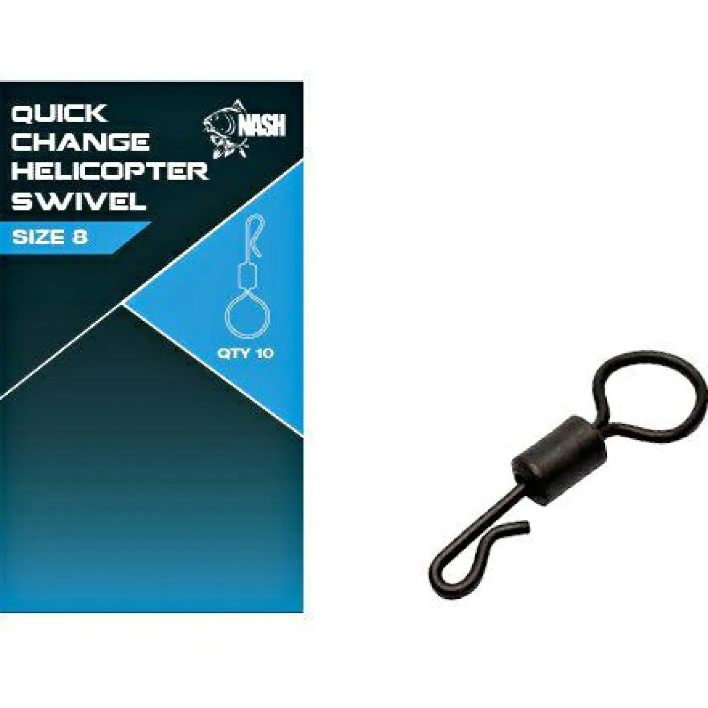 Nash Karpfenangeln-Zubehör<Quick Change Helicopter Swivel Size 8
