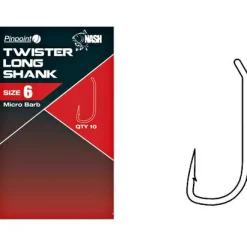 Nash Karpfenangeln-Zubehör<Twister Long Shank, Micro Barbed