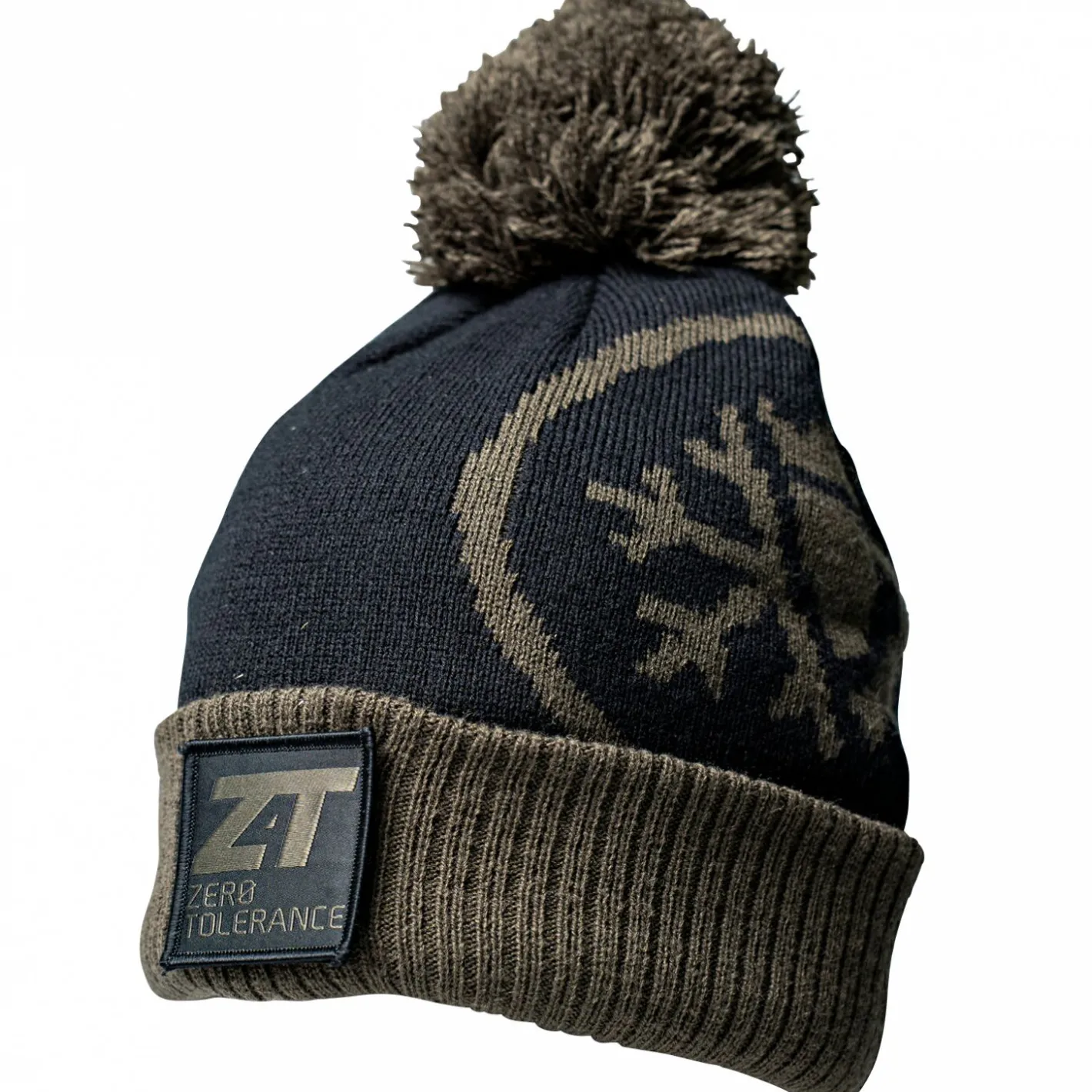 Nash Anglerhüte & Anglermützen<Zero Tolerance Patch Bobble Hat Unisex (Schwarz/Oliv)