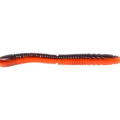 Omura Baits Forellen-Kunstköder|Gummiköder ·Gummimaden & Gummiwürmer<Wurmy (Schwarz / Orange)