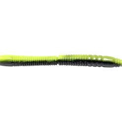 Omura Baits Forellen-Kunstköder|Gummiköder ·Gummimaden & Gummiwürmer<Wurmy (Schwarz / Frühlingsgrün)