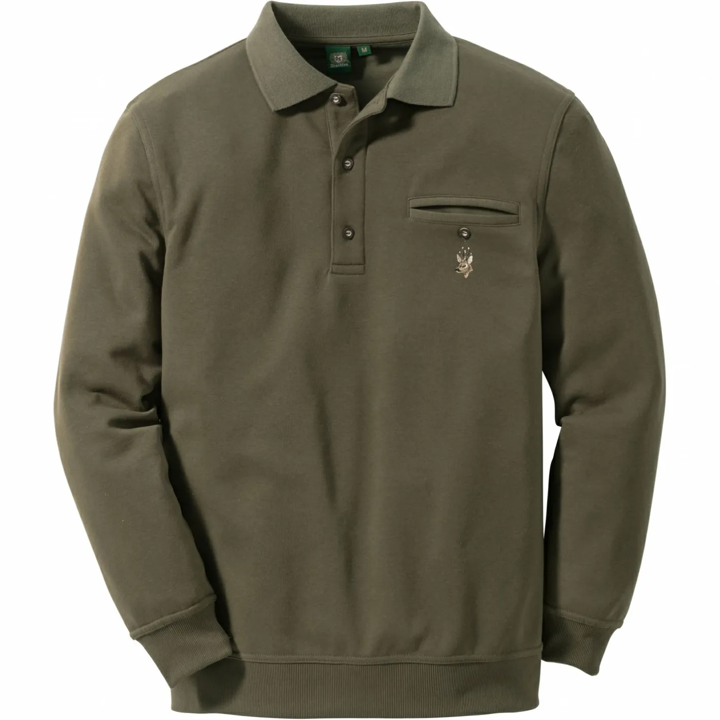 OS Trachten Angel-Poloshirts & Langarmshirts<Rizapa Sweatshirt 1/1 Arm Herren (Oliv)
