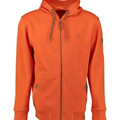 New OS Trachten Zawul Sweatshirtjacke 1/1 Arm Herren (Orange)