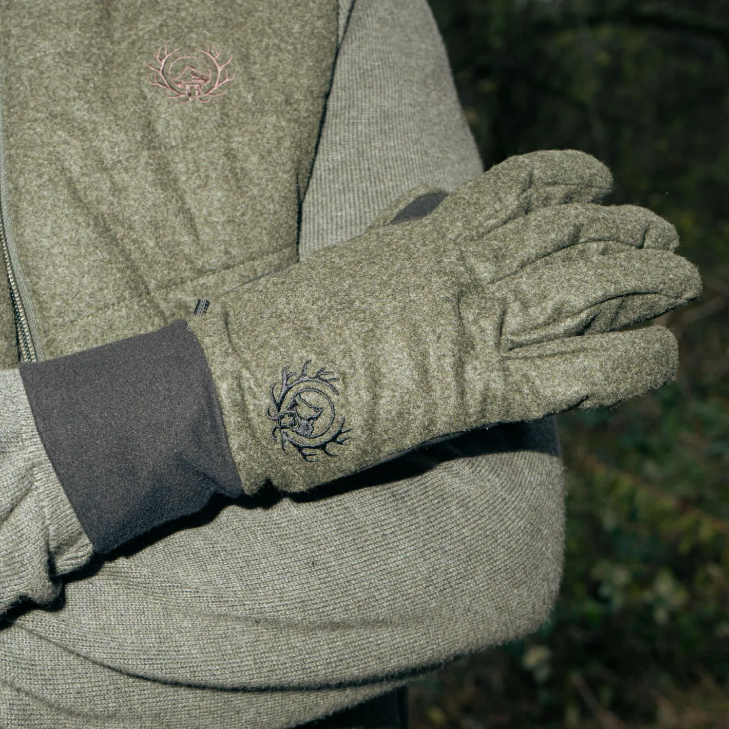 Ostermayer Jagd Outdoor- & Angel-Handschuhe<Jagdhandschuhe Zugerberg Unisex (Oliv/Schwarz)