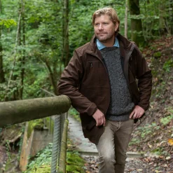 Ostermayer Jagd Outdoor- & Angel-Jacken<Lodenjacke HUBI Herren (Braun)