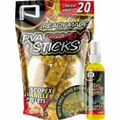 Pelzer Karpfenfutter·Partikelköder & Angel-Pellets|Karpfenfutter<Pellets PVA Bomb-A Sticks (Scopex Vanille)