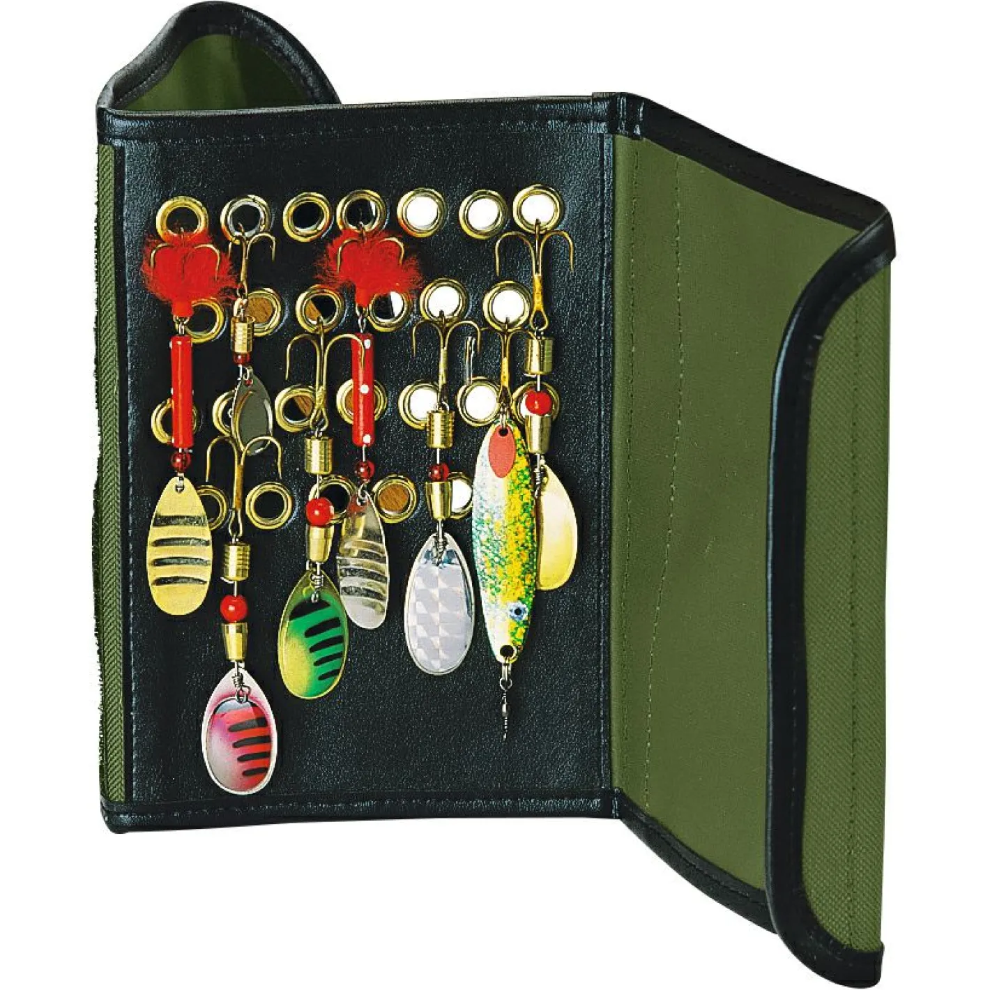 Perca Original Angeltaschen ·Kunstködertaschen<Spinner- und Blinkertasche Super de luxe