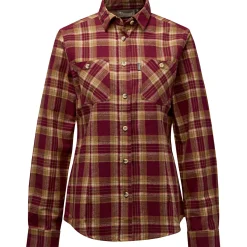 Pinewood Damen Angelshirts & -Oberteile<Felicia Shirt Damen (Burgundy/Olive Green)