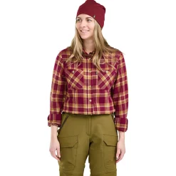 Pinewood Damen Angelshirts & -Oberteile<Felicia Shirt Damen (Burgundy/Olive Green)