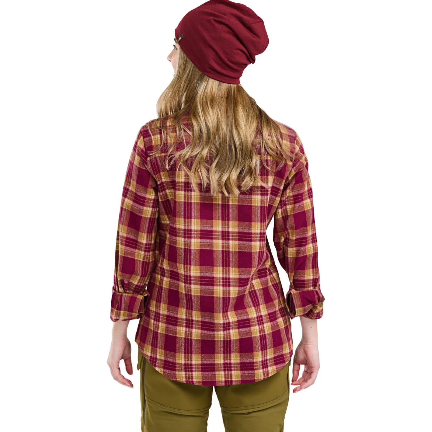 Pinewood Damen Angelshirts & -Oberteile<Felicia Shirt Damen (Burgundy/Olive Green)