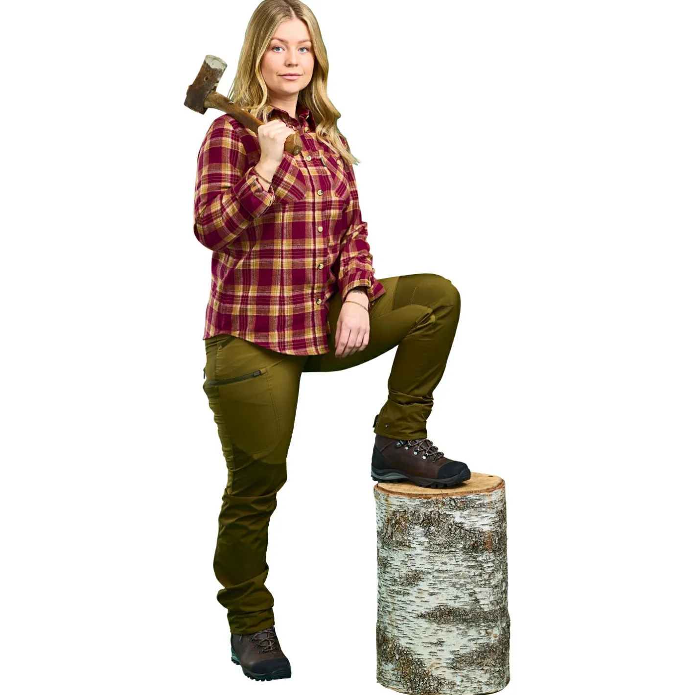Pinewood Damen Angelshirts & -Oberteile<Felicia Shirt Damen (Burgundy/Olive Green)