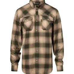 New Pinewood Finnveden Forest Flannel Shirt Herren (Olive/D.Green)