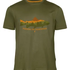 Clearance Pinewood Fish T-Shirt Herren (Green)