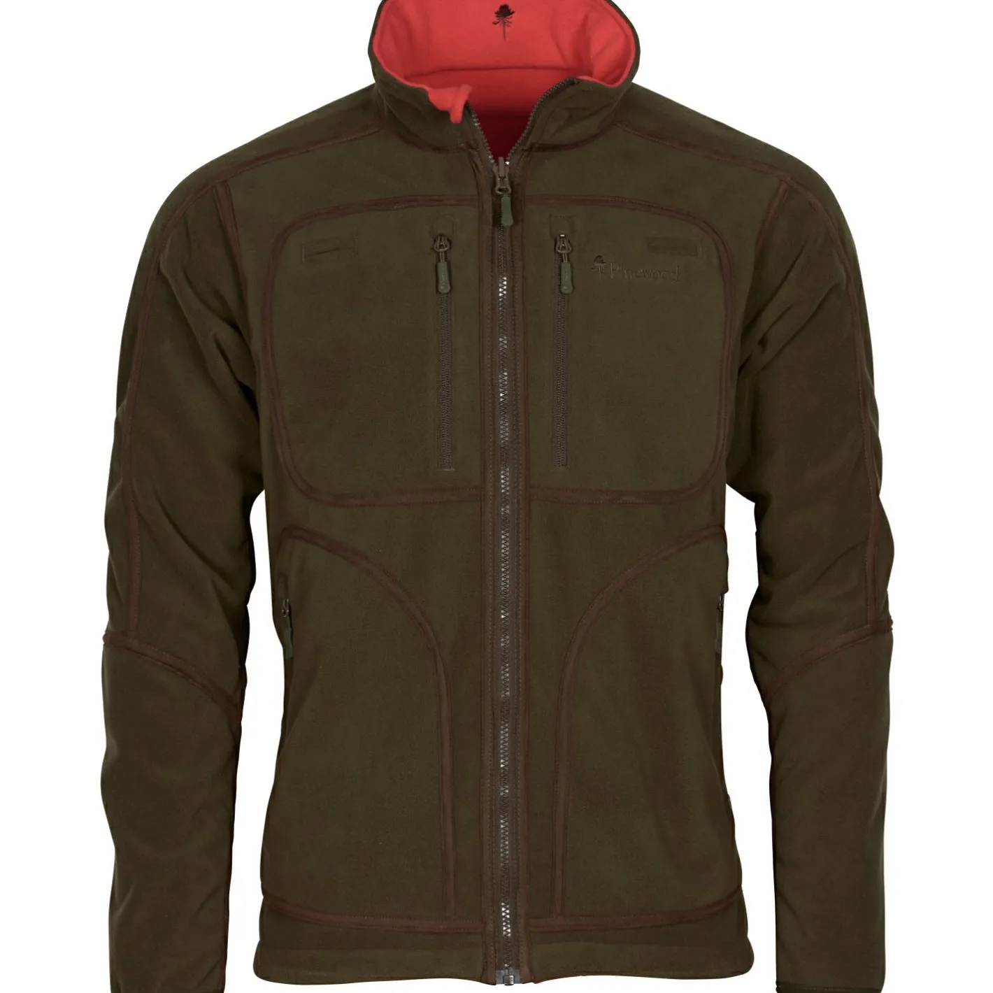 Pinewood Outdoor- & Angel-Jacken<Furudal Reversible Fleece Jacket Herren (H.Brown/Red)