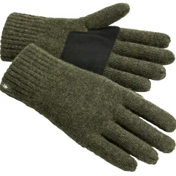 Discount Pinewood Knitted Wool Glove Herren (Mossgreen Melange)