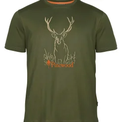 Discount Pinewood Red Deer T-Shirt Damen (Green)