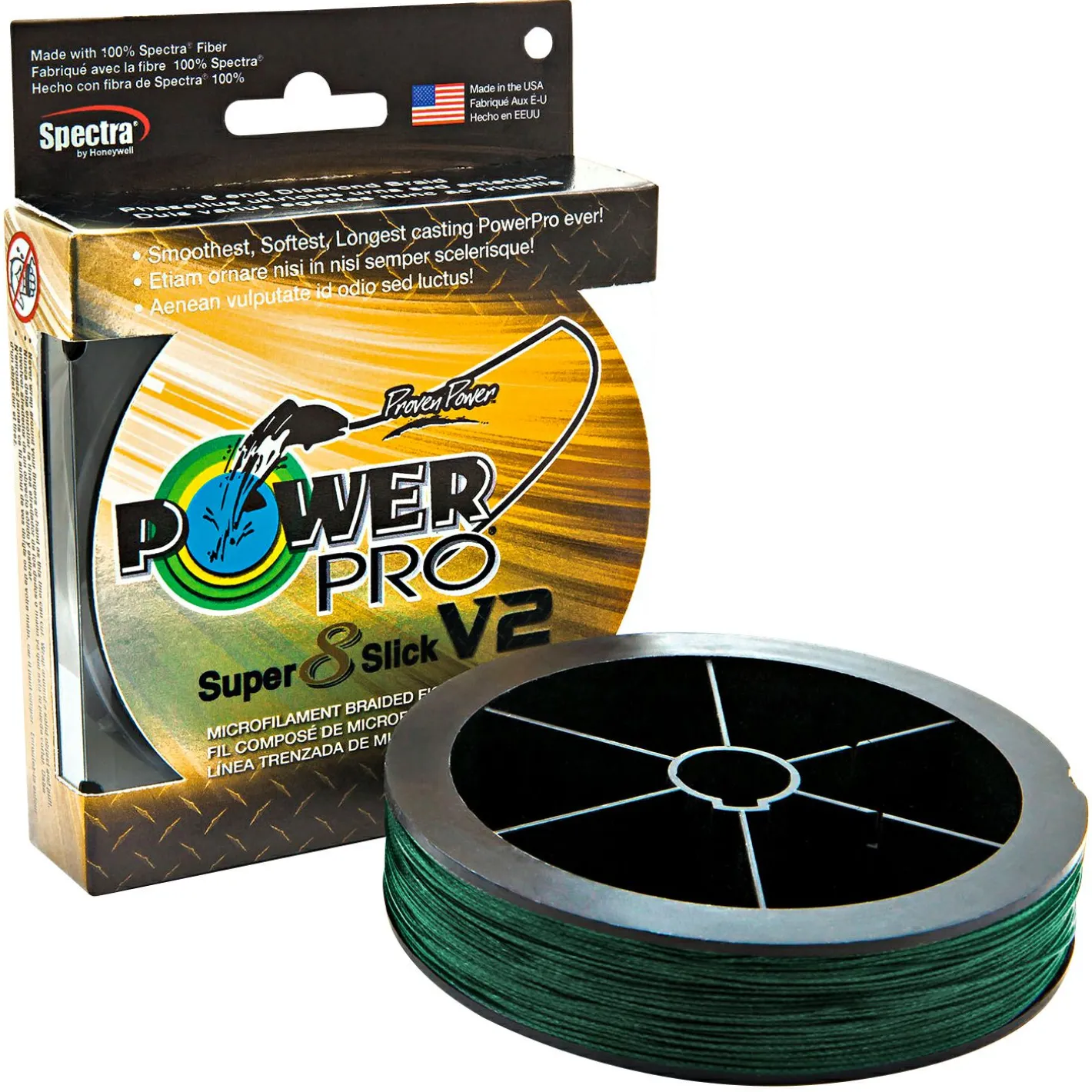 Best Power Pro Angelschnur Super 8 Slick V2 (moosgrün, 135 m)