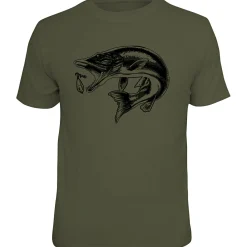 Best Rahmenlos "Hecht" T-Shirt Herren (Oliv)