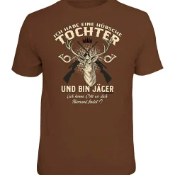 Online Rahmenlos "Ich habe eine hübsche Tochter…" T-Shirt Herren (Braun)