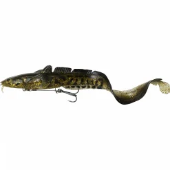 Savage Gear Gummiköder ·Gummiaale<Quappen Softbait 3D Burbot Shallow (Gold Burbot UV)