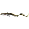 Savage Gear Gummiköder ·Gummiaale|Raubfischangeln Kunstköder<Sandaal Softbait 4D Real Eel (Olive Pearl PHP)